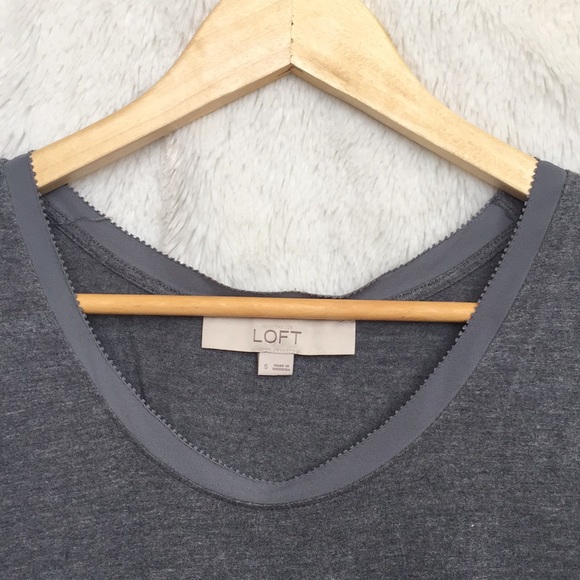 Ann Taylor Loft grey soft tank top - Picture 2 of 4